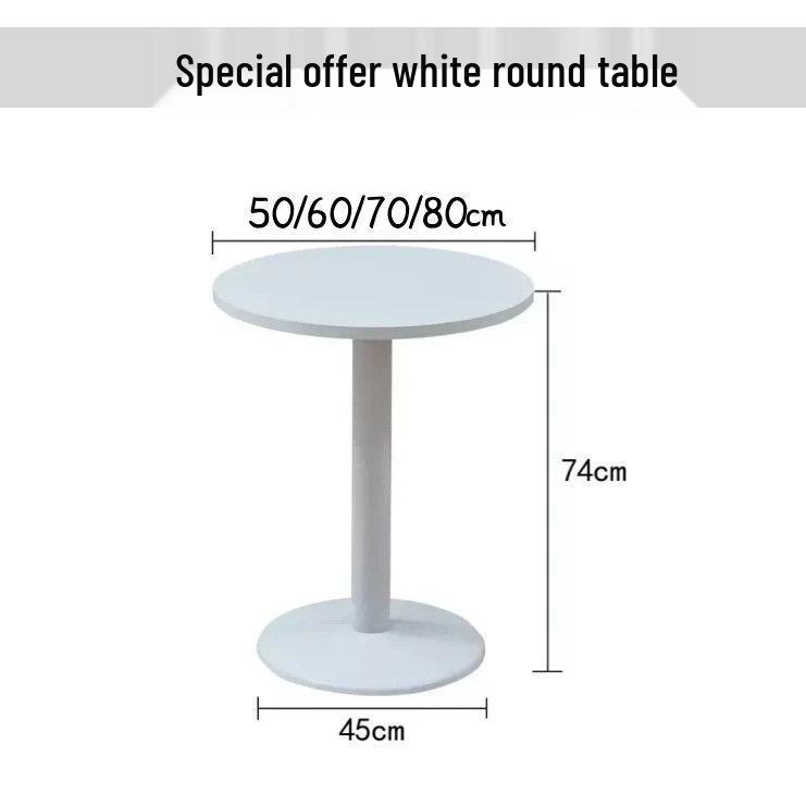 European Simple Round Dining Table for Home, Balcony, or Coffee Shop