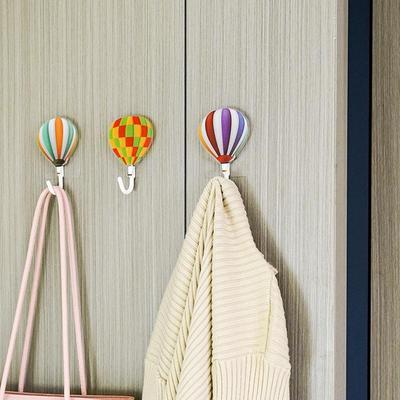 Creative Hot Air Balloon Hook PVC Silicone Stainless Steel Seamless Adhesive Hook Living Room Bathroom Door Rear Cabinet Door Upgrade