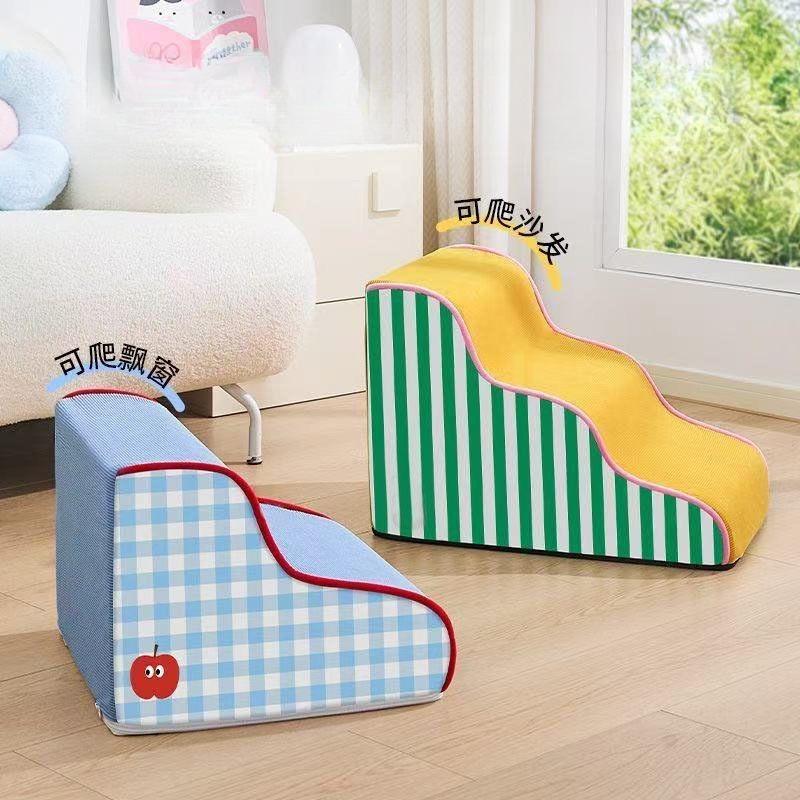 2/3/4 Ladder Dogs Pets Stripe Puppys Stairs Beside Sofa Bed Ramp for Dog Protecting Pets Joint Slope Stairs for Elderly Dog Gift