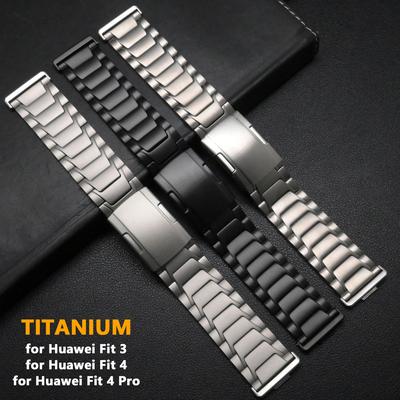 Luksusowy Tytanowy Pasek do Huawei Watch Fit 3 4 4pro Correa Męski Zamienny Pasek do Huawei Fit4 Pro Akcesoria Pasek na Nadgarstek