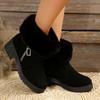 Snow Boots Autumn and Winter New Fluffy Thick Heel Plush Short Boots Warm Large Size Cotton Boots