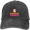 Doughnut Dunkin Unisex Camping Vintage Jeans Baseball Cap Classic Cotton Dad Hat Adjustable Plain Cap