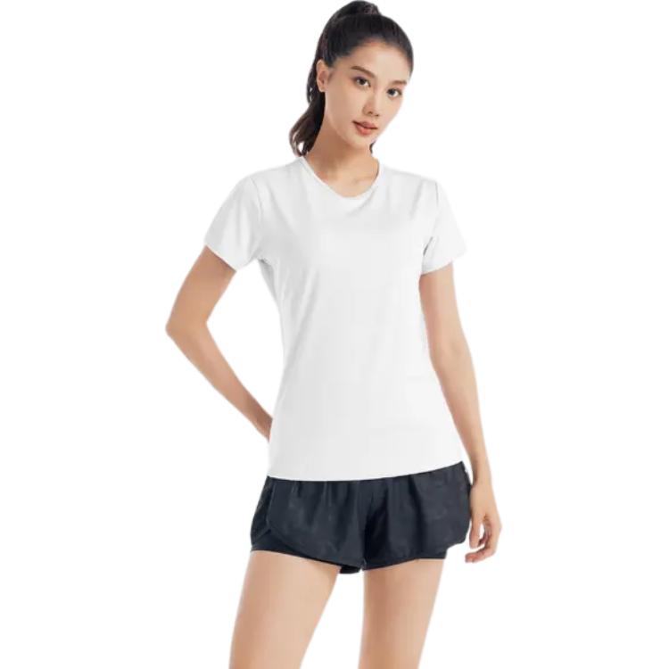DECATHLON Crew Neck Quick Dry Breathable Short Sleeve T-Shirt Women's White