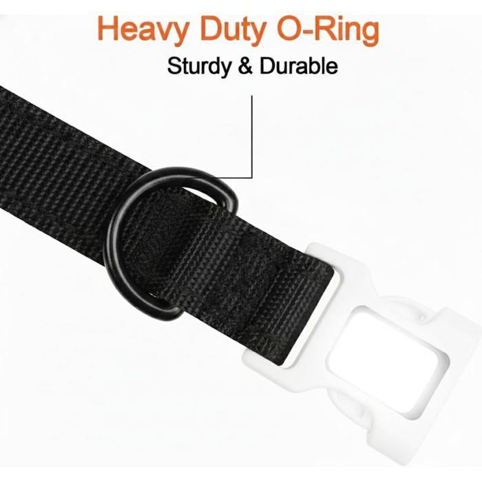 Collier lumineux à LED pour chien - Dog Gone Smart - Rechargeable - Noir - Taille L (45,7-63,5 cm) - Nylon résistant