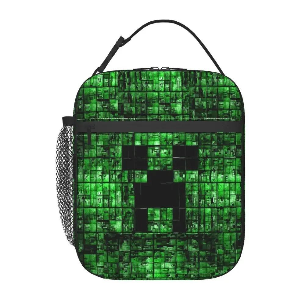 Minecraft Elementary School Meal Bag Children's Handheld Satchel Insulation Box Wilderness Camping Storage Bag