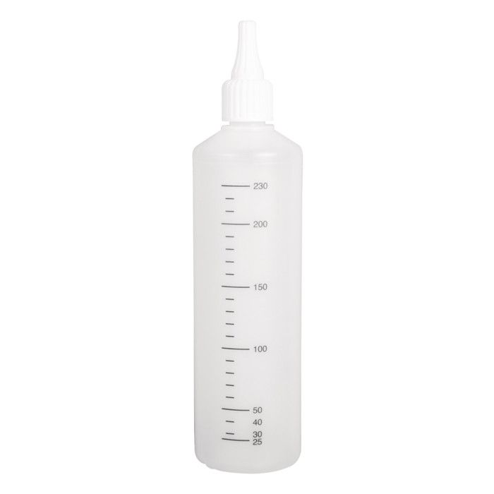 Flacon vide 250 ml avec capuchon et échelle de mesure