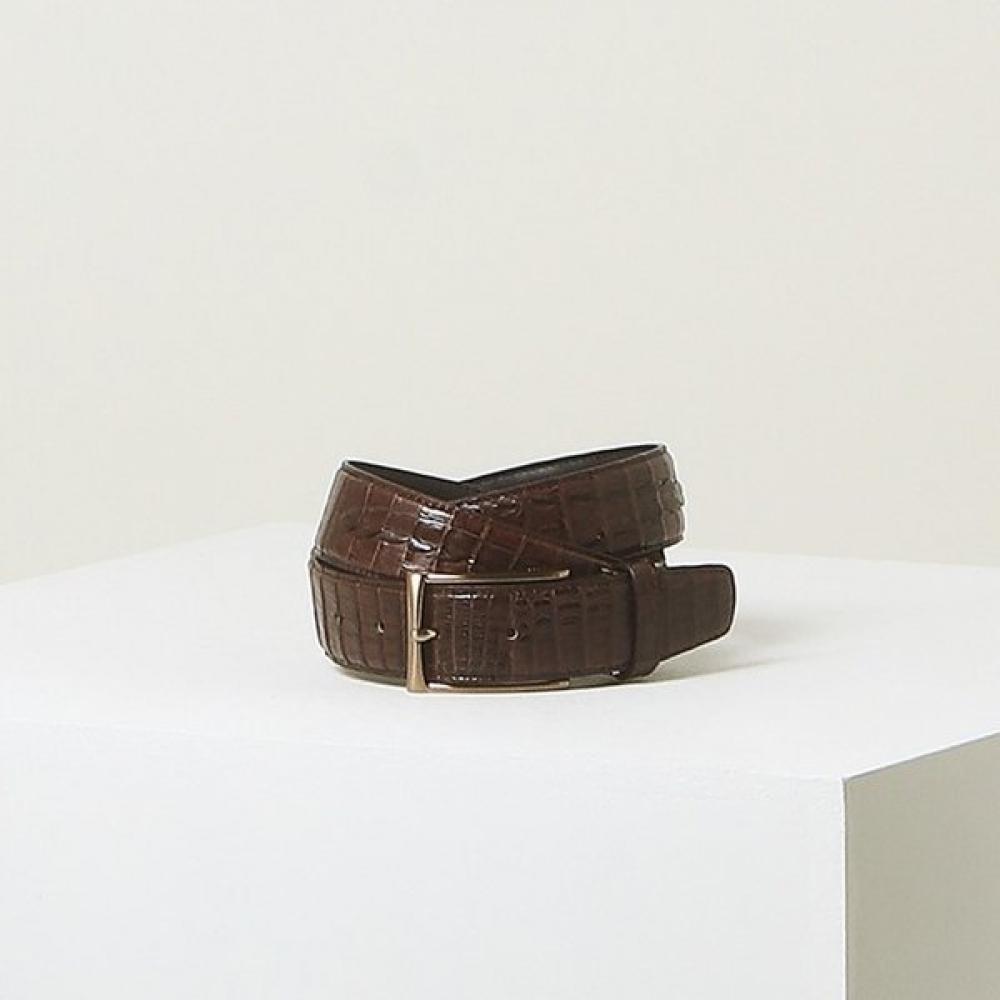 

Daks Brown Pattern Crocodile Leather Belt Dbbe2f395w3 Single option