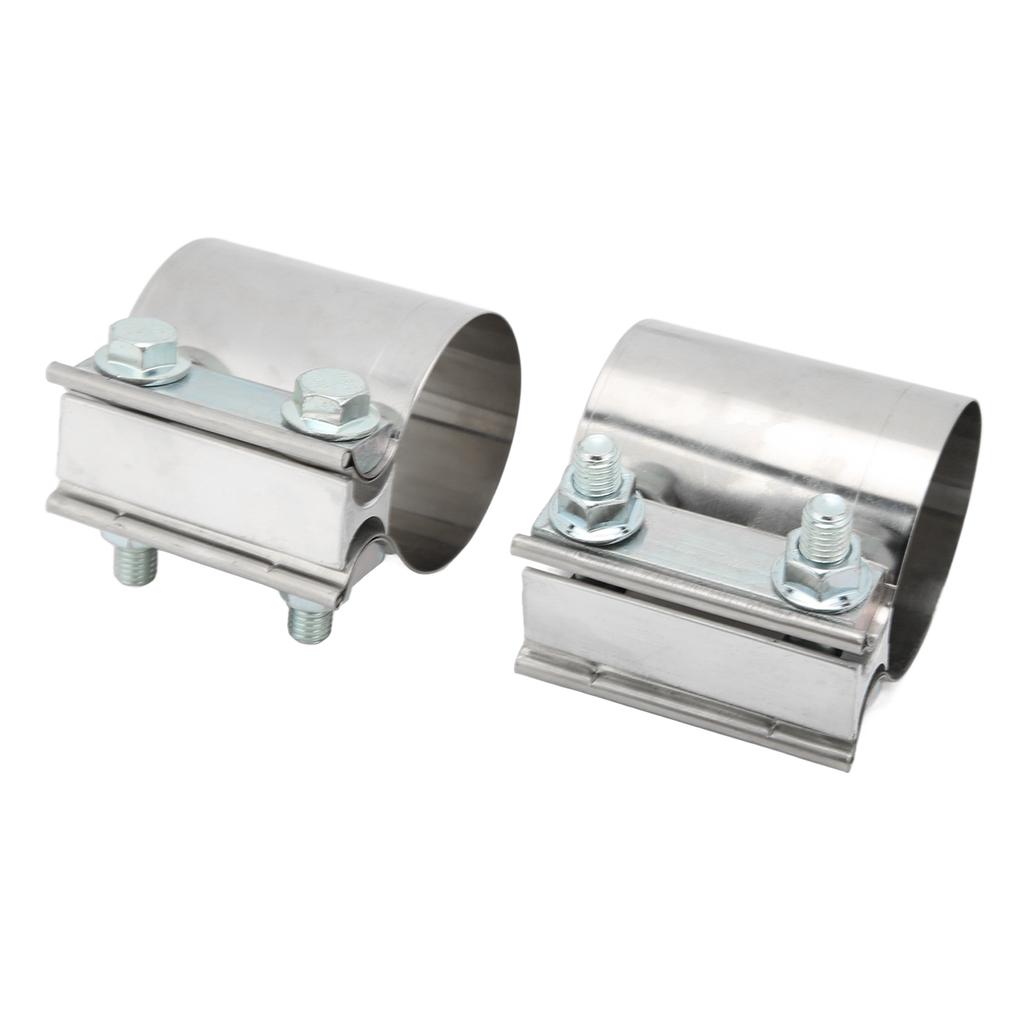 2 Stück 2,5 Zoll Auspuffschelle Stumpfstoß 304 Edelstahl Auslaufsicher Universelle Auspuffkupplung