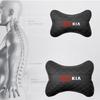 Car Seat Neck Pillow Leather Headrest Lumbar Waist Support Mat For KIA EV6 Stinger RIO Sorento Picanto Ceed Borrego Syros K4 K5