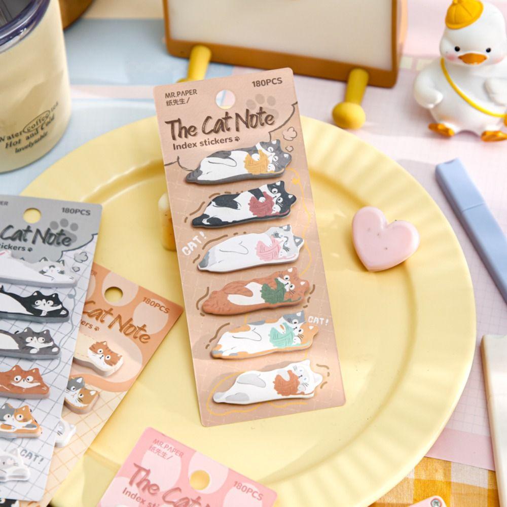 Meow Cat Index Sticker Memo Pad Cat Paw Sticky Note Cute Kitty Index Dividers  Stationery