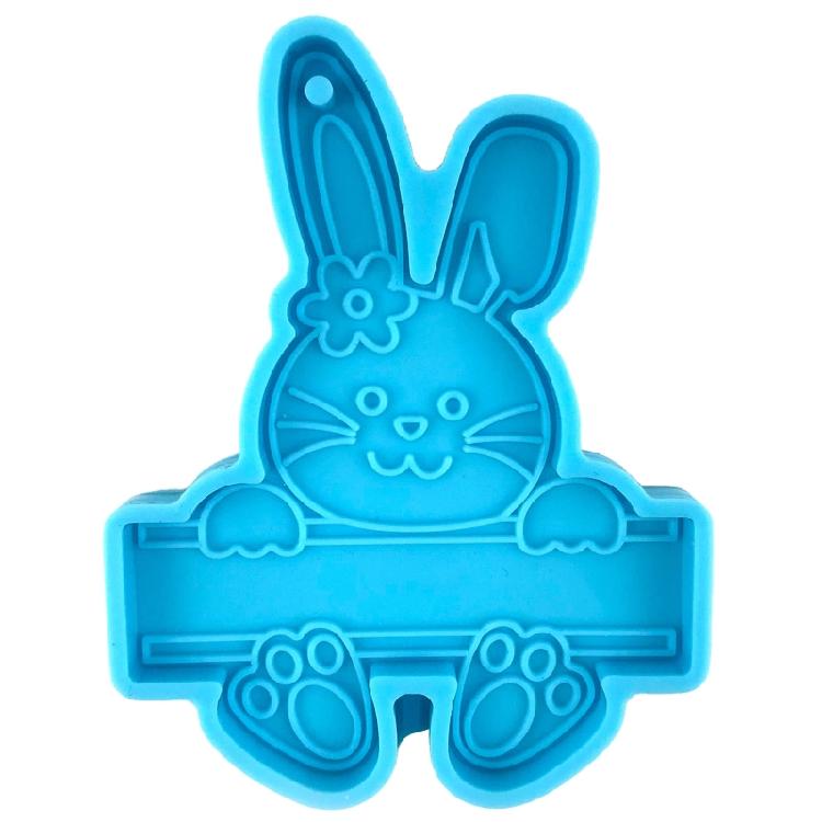 

Keychain Silicone Mold Rabbit Pendant Mold Easter Day Anniversary Gift Jewelry синий