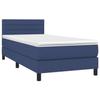 3140095 vidaXL Divan Bed with Mattress Blue 80x200 Cm Fabric