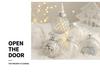 Painted Silver & White Christmas Ball Set: Elegant Tree Ornaments
