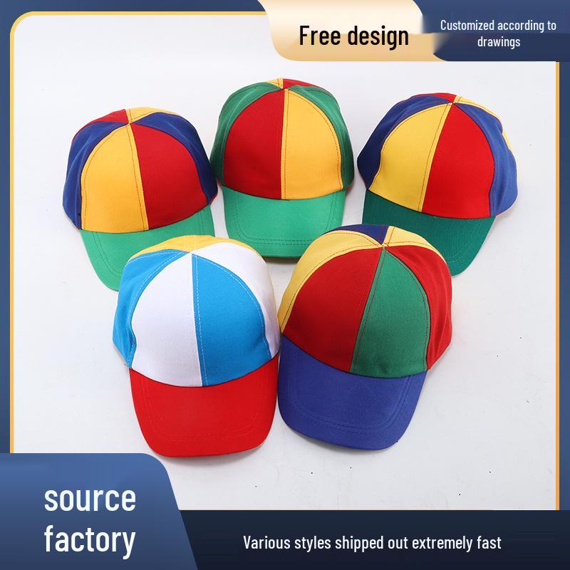 Detachable Color-block Bamboo Dragonfly Baseball Cap with Deep Crown for Parent-child Outings