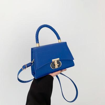 Locke Mode 2025 Winter Neu Kontrastfarben Schlicht Retro Messenger Schulter Tragbar Kleine Quadratische Damenhandtasche