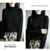 Autumn 2026 Women's Knitwear: Plush Long Sleeve Half-High Neck Pullover Sweater