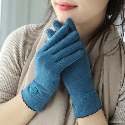 New Grace Fashion Lady Gloves Women Winter Vintage Touch Screen Warm Windproof Cycling Driving Full Finger Glove Mittens