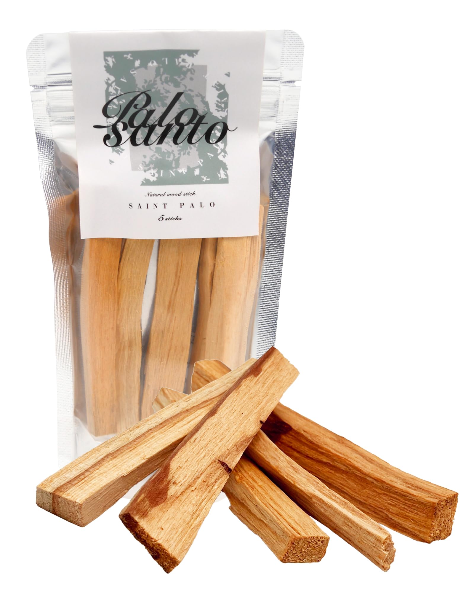 

Saint Palo Palo Santo Fragrance 5 Peruvian Sandalwood Aromatherapy Wood, 10cm, Sticks, 45g, Incense,