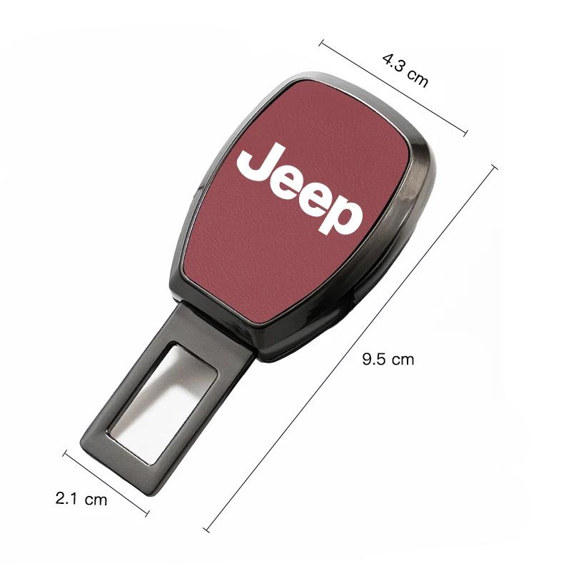 For Jeep Car Seat Belt Buckle Plug Alloy Extender Safety Strap Accessories For Jeep Grand Cherokee Wrangler JK Gladiator Comp