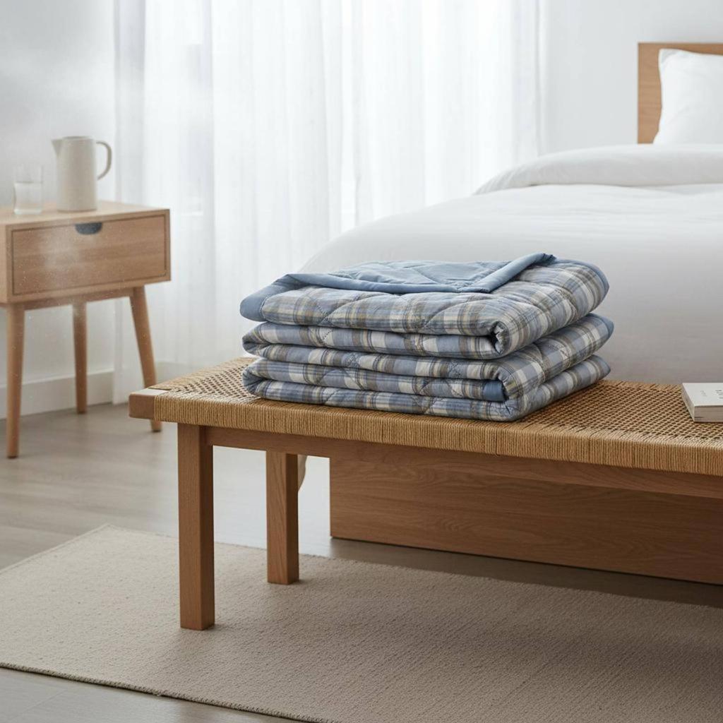 Washed Cotton Summer Blanket Lightweight Chilled Quilt Soft Bedding Cover