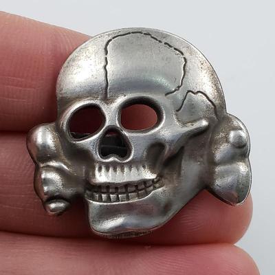 Schädel, Vintage-Abzeichen, Brustblume, Anstecker, Brosche, Abzeichen, Kragenanstecker, Antike Handwerkskunst