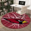Cardinals Team Spirit Round Rug for Livingroom,Bedroom, Palyroom, Chair Rug, Area Rug, Circle Carpet, Large Size Fan Christmas Gift