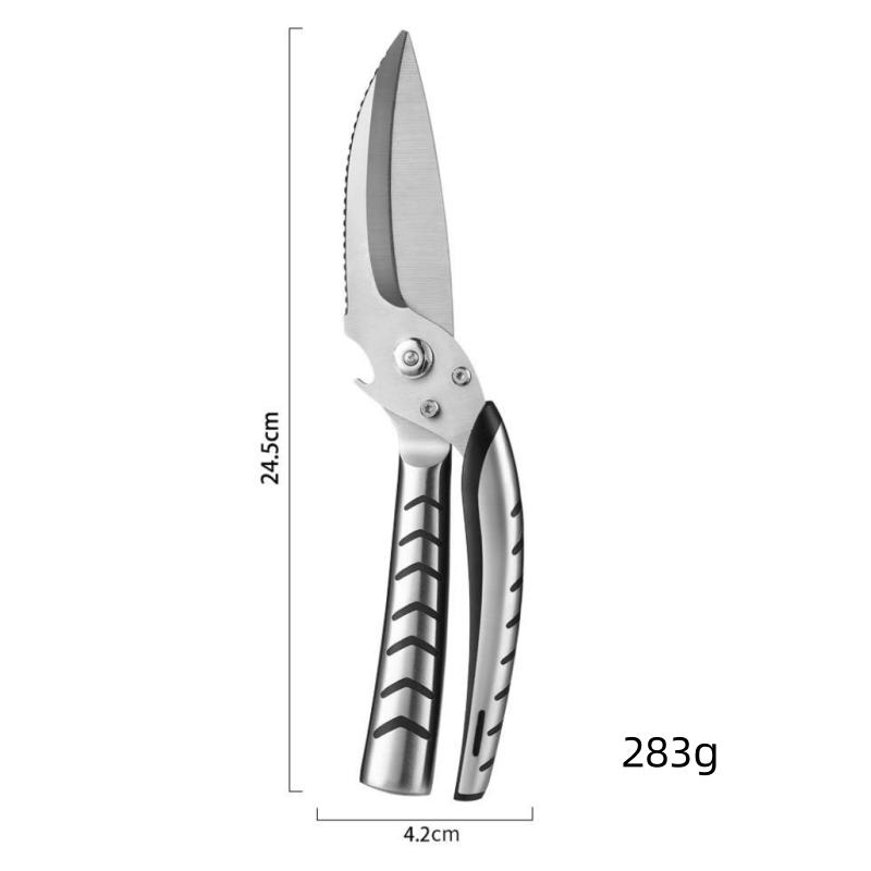 Stainless Steel Food Scissors Multi-function Kitchen Scissors Chicken Bone Meat Scissors Kitchen Cutting Knife Cooking Knife Bar