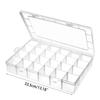 24 Compartments Clear Stackable Plastic Storage Boxes with Adjustable Dividers for Beads Crafts Jewelry Fishing Tackle