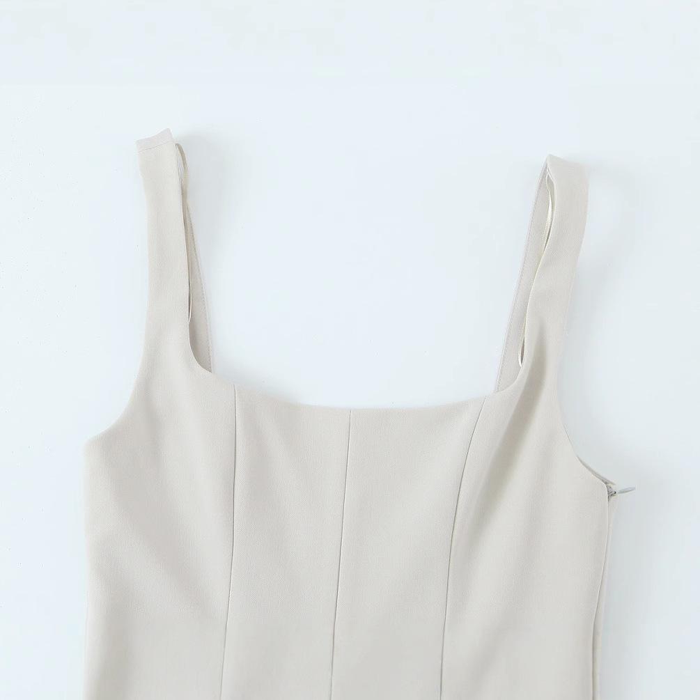 2025 Spring Women's Fashion: European & American Style Spaghetti Strap Jumpsuit Shorts