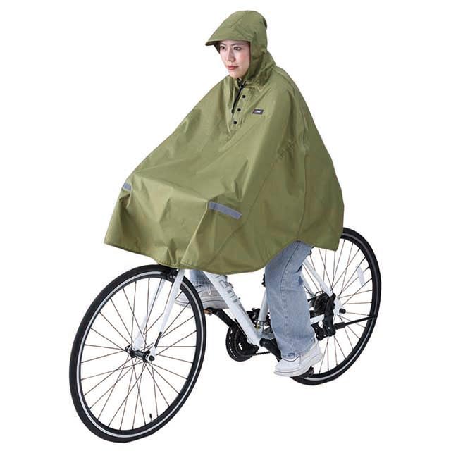 Rain Poncho That Keeps Your Knees Dry Khaki One Size [Kawazumi Seisakusho] KW-900KH