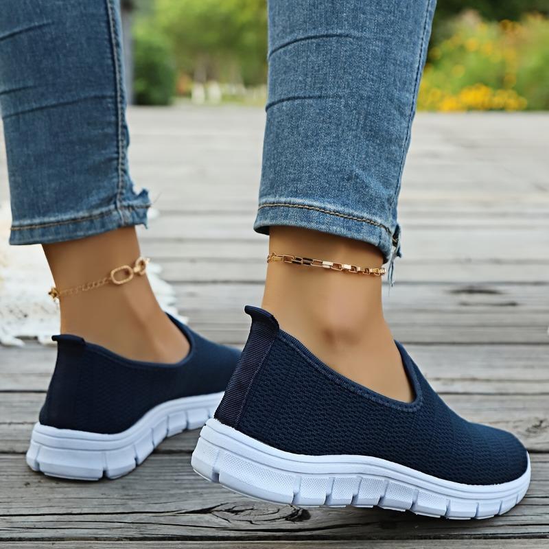 Summer New Europe and The United States Solid Color Casual Shoes A Stirrups Flat Shoes Breathable Lightweight Big Yards Flyknit Shoes