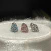 1Pcs Sweet Cool Wing Ear Bone Nail For Women  Shiny Zircon Cross Heart Stud Earrings Body Piercing Accessories
