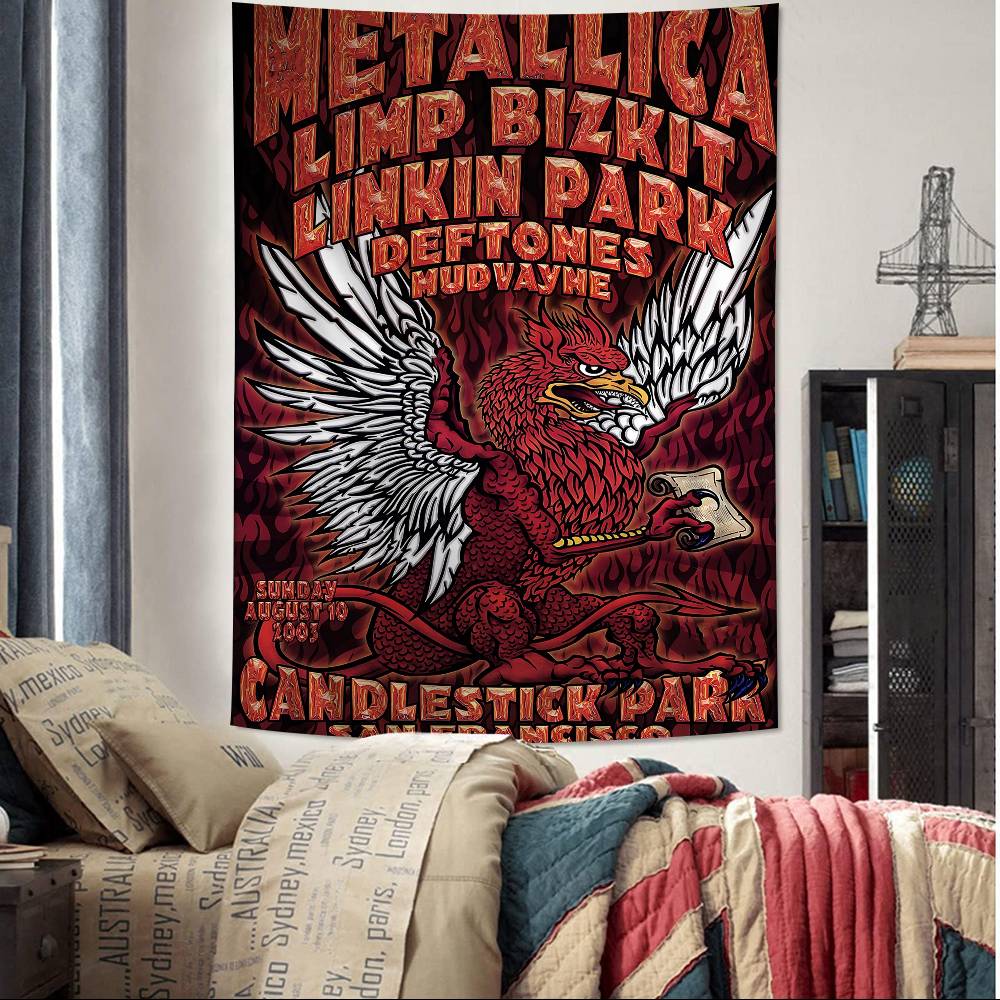 Rock Band LLimp Bizkit Anime Tapestry Art Science Fiction Room Home Decor Wall Art Decor