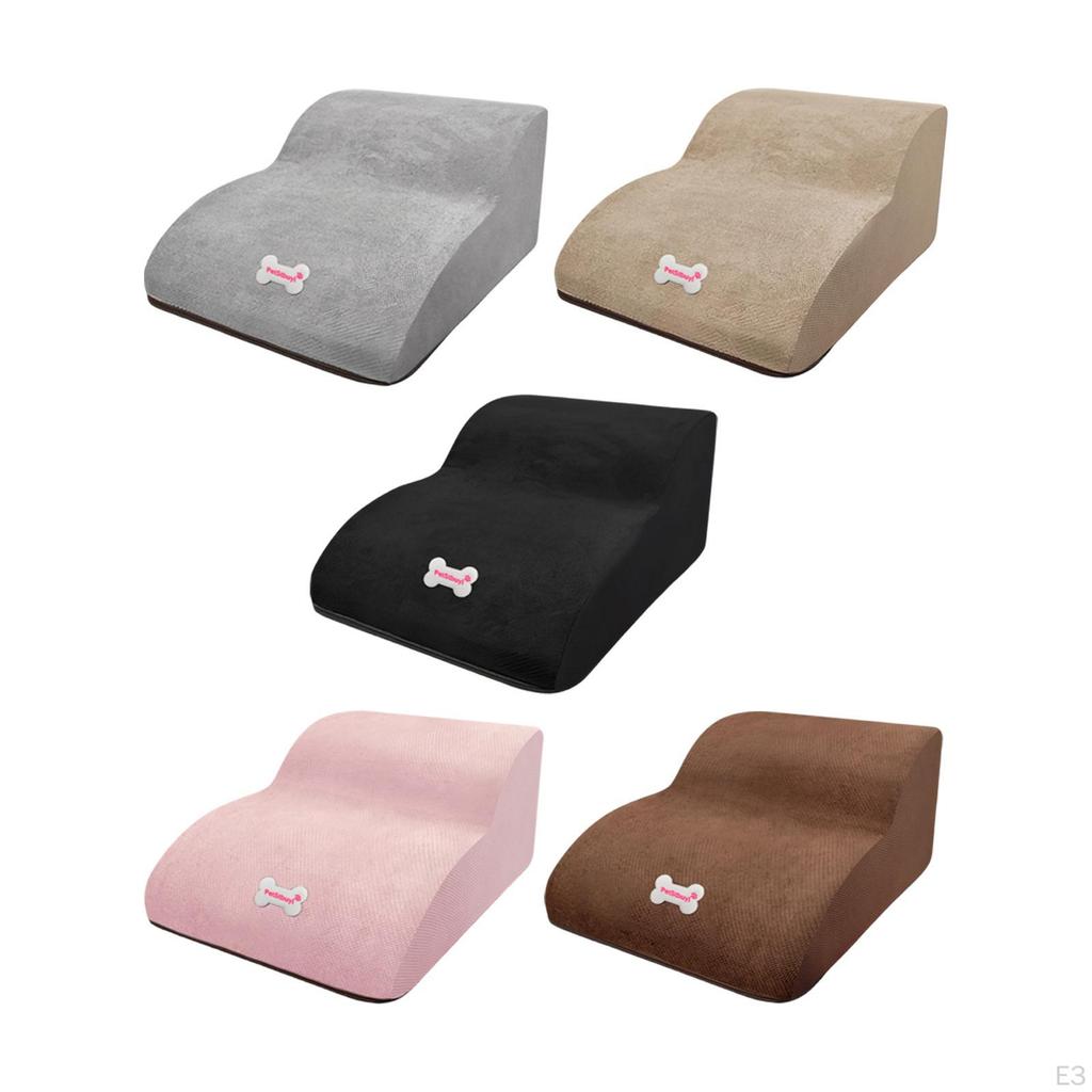 2 Step Dog Stairs Slope Stair Anti Slip Comfortable Removable Cover Multipurpose Gentle