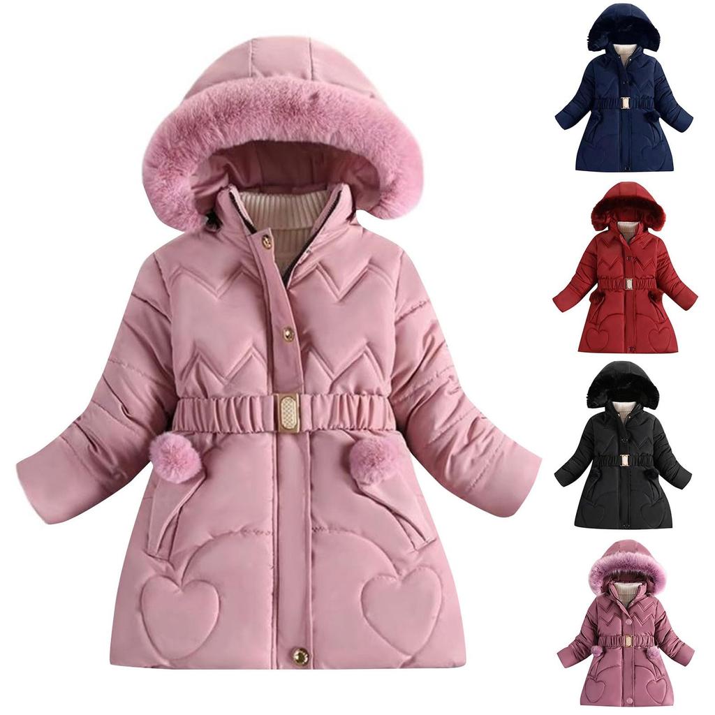 Kids' Fashion Fleece-Lined Thickened Hooded Oversized Sweatshirt Warm Casual Jacket For Fall/Winter