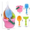 4Pcsset Beach Toy Set For Kids Soft Rubber Play Sand Tools Sand Bucket Beach Shovel Toys Summer Children Playing With Sand Toys