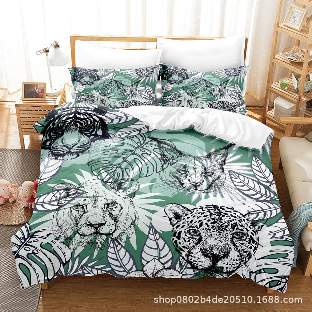 Fashion Technology Printing, 3D Digital Printing, Bedding, Duvet Covers, Pillowcases, Three-piece Sets