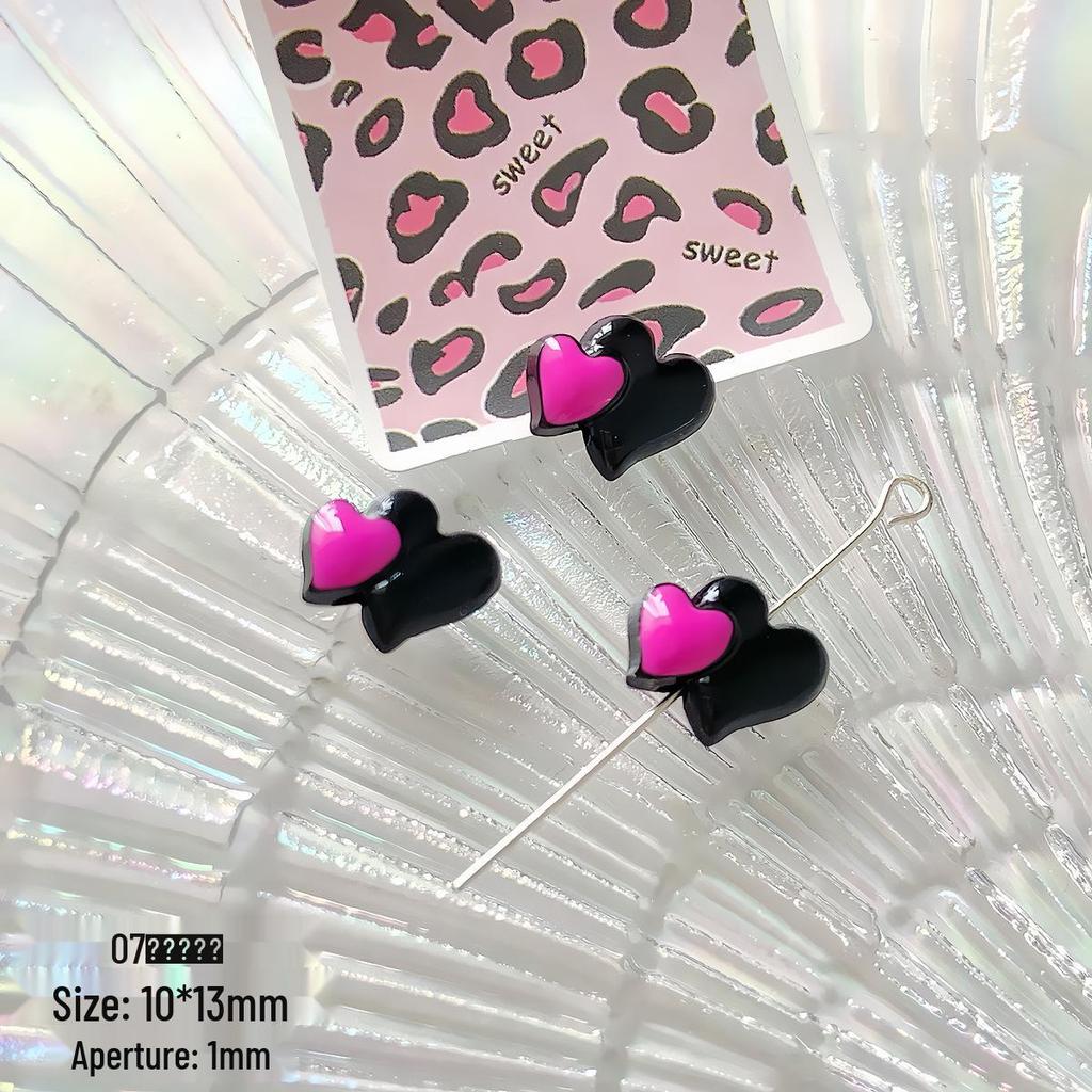 Alloy Heart Bow Milk Tea Beads for DIY Jewelry & Phone Chains