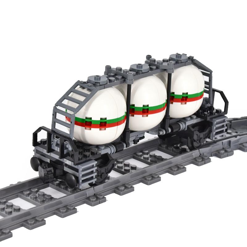MOC City Idee Creativă Tren Rheingold Etajat Vehicul de Transport Vagon Blocuri de Construcție Cărămizi Copii DIY Jucării Tehnice