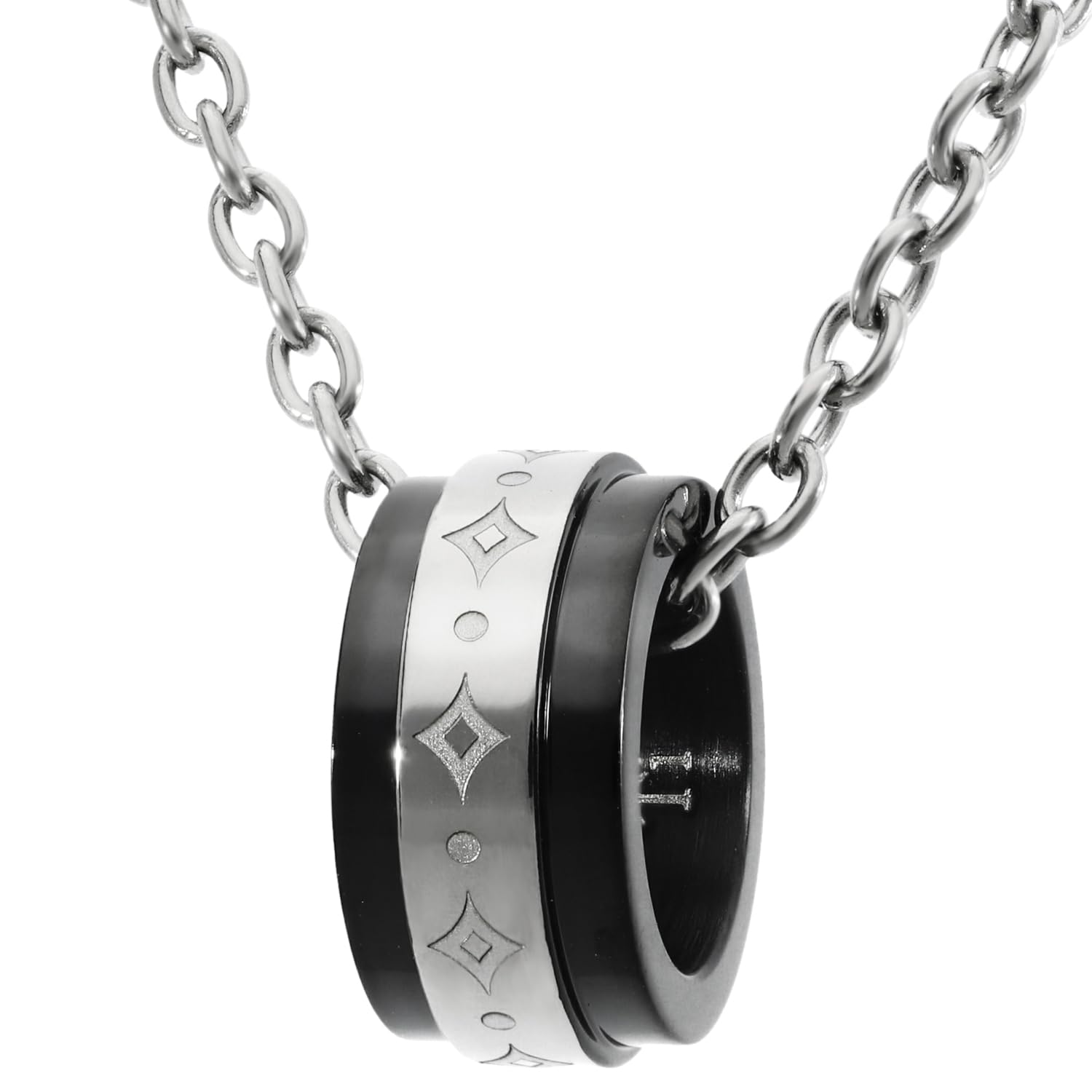 

[Fe-fe] fe-fe x phiten Special Edition Phiten Ring, Diamond Pattern, Titanium Black, Men s Sports Necklace, Suitable for Allergy-Friendly Men