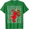 Merry Krampus Ugly Christmas Sweater Pattern Gift TShirt 100 Cotton ONeck Short Sleeve Summer Casual Mens Tshirt Size S3XL