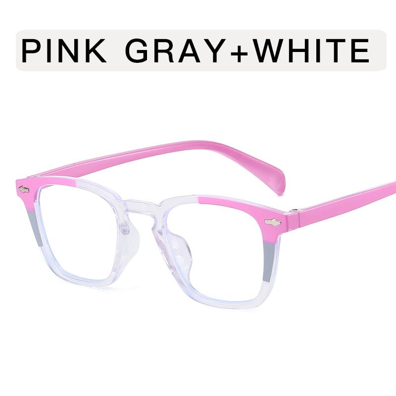 Square Shape Eyeglass Frames Women Rivets Decoration Anti Blue Light Men Glasses Campus Style Glasses Women