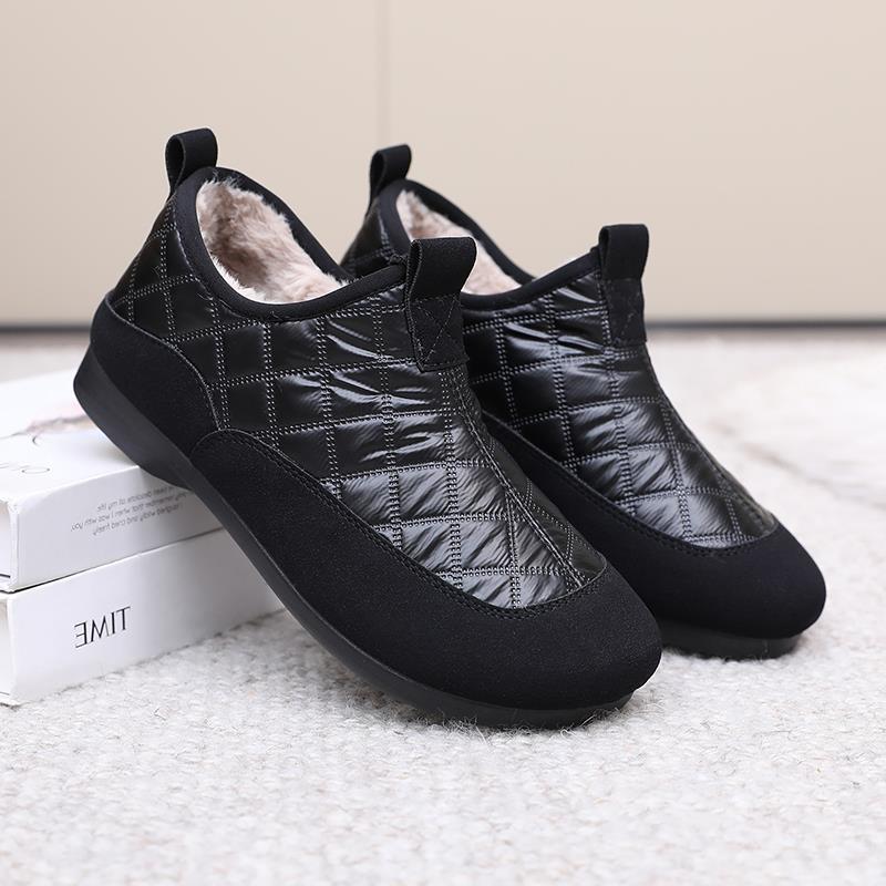 

Non-slip mother s new snow boots thickened warm cotton shoes women s one-pedal old Beijing cotton boots velvet flat-bottomed fashion 41
