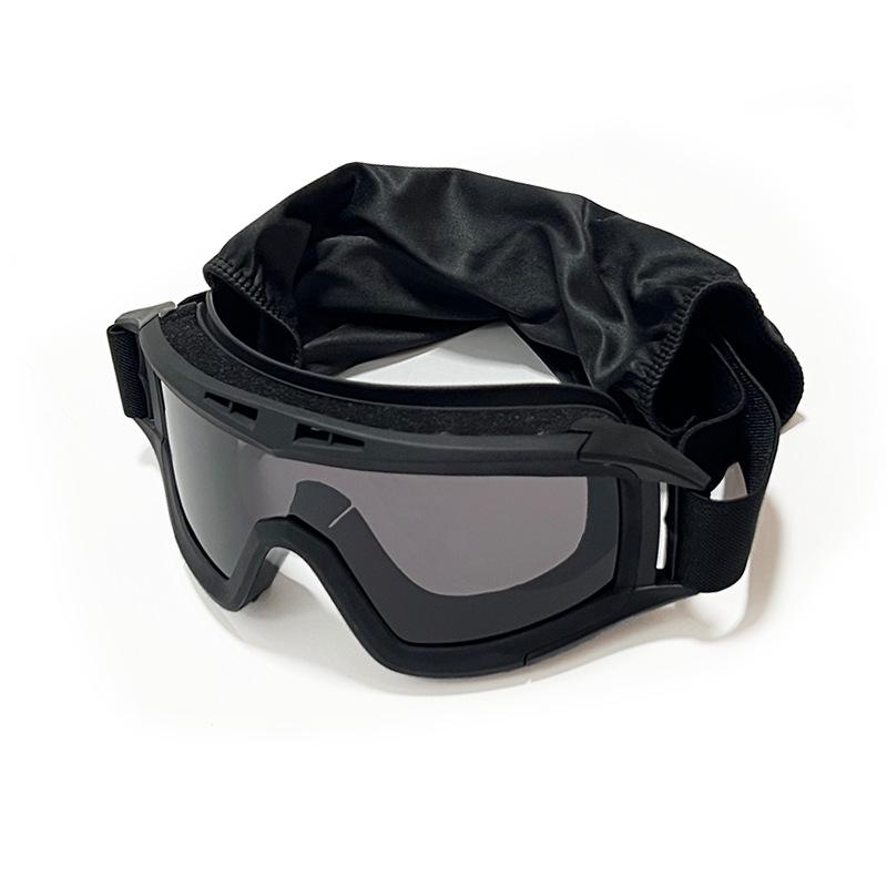 Impact-Resistant Tactical Combat Goggles - Windproof & Sandproof Shooting Glasses for Outdoor Use