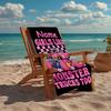 Custom Name Ultra-Soft Beach Towel with Truck Theme,Ideal for Pool - Camping, Diving - Perfect Travel Essential, Vibrant Beach Towel.