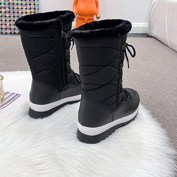 Large Size Fall and Winter New Padded Thickened Snow Boots Women's Cotton Boots Snow Boots