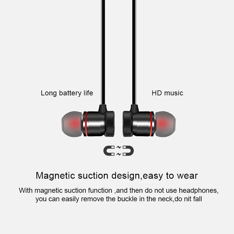 1/2/3/4pcs Bluetooth Earphone Sports Neckband Magnetic Wireless Earphones Stereo Earbuds Music Headphones With Mic For Xiaomi
