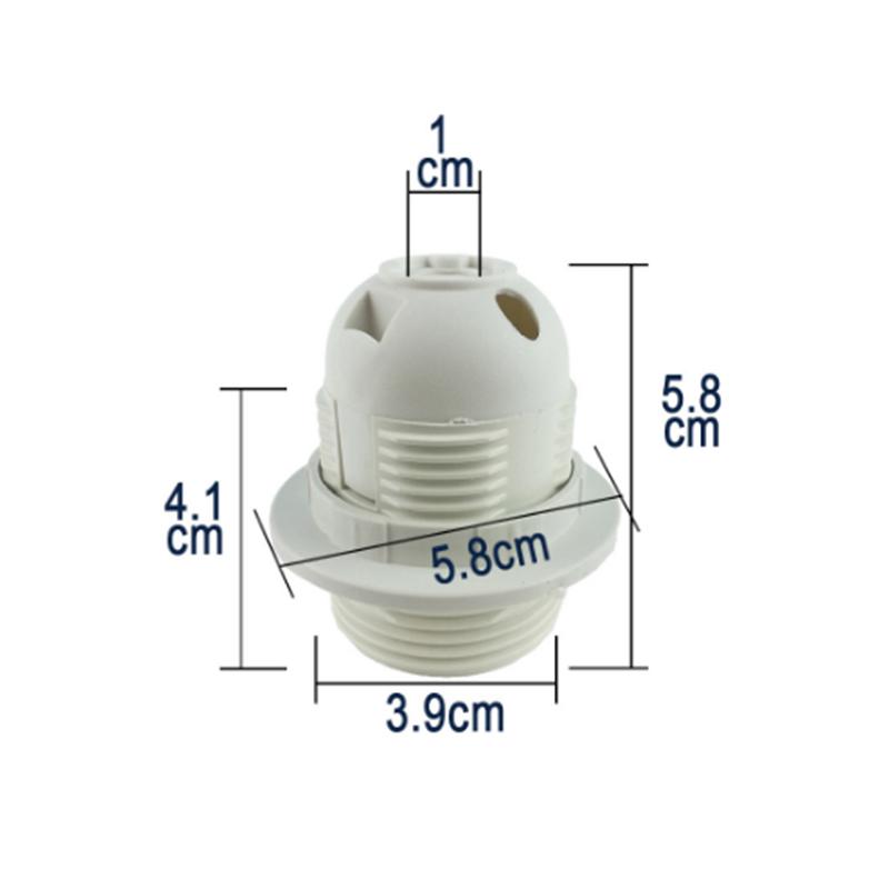 Small Screw E27 Light Bulb Lamp Holder Pendant Socket Lampshade Ring