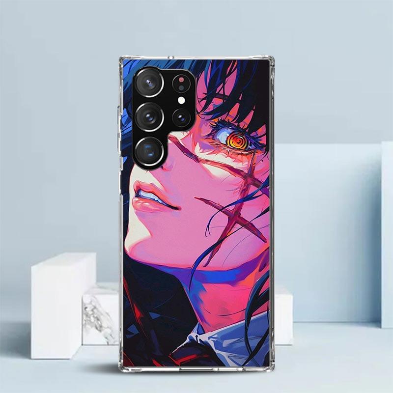 C-Kettensägenmanns Yoru Kriegsteufel Weiche Hülle für Samsung Galaxy S25 Edge S26 S24 S23 Ultra Handyhülle S22 S21 Plus S20 FE Druck Pat