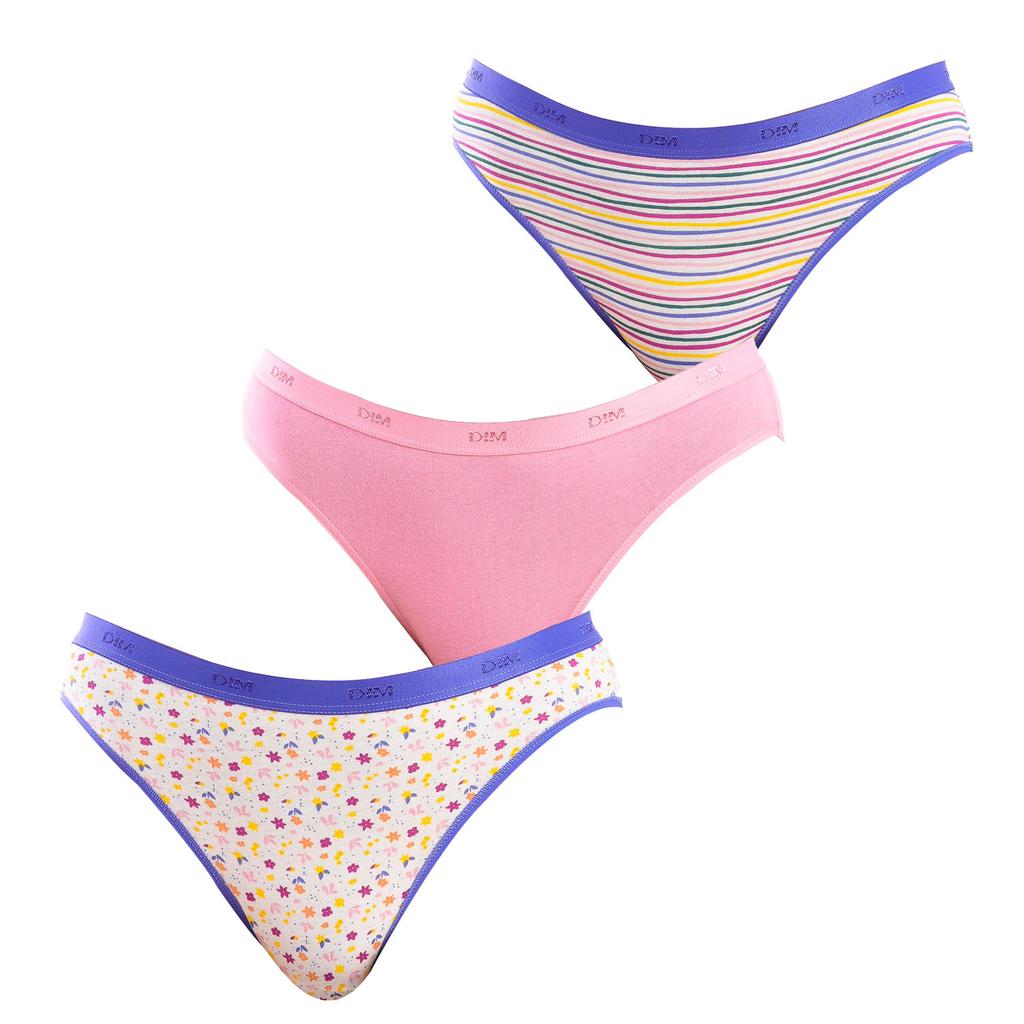 Pack of 3 Stretch Cotton Briefs D4C17 for Women